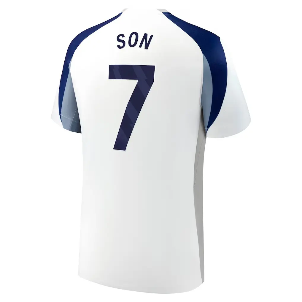 Unisex Soccer Mens Athletic Short Sleeve Football Shirt Sports Fan Training Top Breathable Lightweight Casual Streetwear Tottenham Son Home Stadium Replica Jersey - White