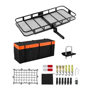 【fathersdaygift】VEVOR 70" x 30" x 6",Hitch Cargo Carrier500 lbs Capacity Hitch Cargo Carrier with Ratchet Straps & Cargo BagFolding Hitch Mount Cargo Carrier with Hitch Lock for 2" ReceiverFit for SUVs