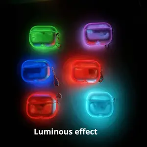 Luminous liquid sand earphone case suitable for Airpods 4th generation/2nd generation/3rd generation/1st generation, anti-drop protective case