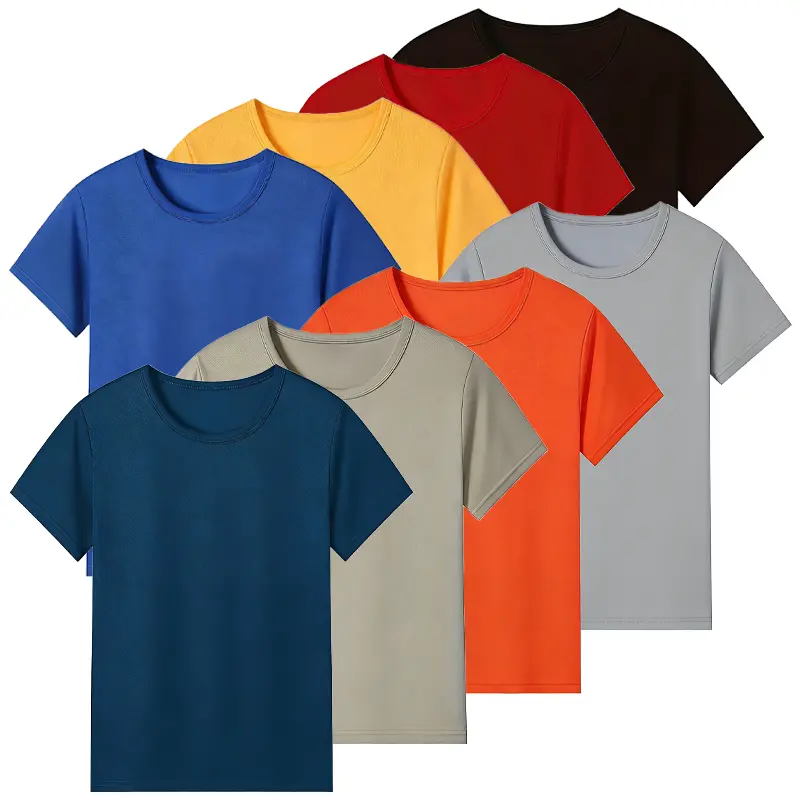 Boys' 5-Pack Dry-Fit Athletic Shirts, Regular Fit Short Sleeve Performance Tees for Youth Running & Football, Athletic Top, Sports, Polyester, Boys Clothing, Kids Clothing Boys Youth Sports Tops