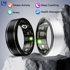 Smart Ring IP68 High Quality, Wireless Connection, Fitness & Sleep Monitoring, Battery Capacity 15mah, Wave Design, Zinc Alloy Material, Fitness Tracker