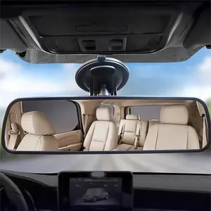 Wide-View Car Rearview Mirror, Adjustable Suction Cup Flat Mirror, Indoor Driving Assistance Mirror, Vehicle Interior Observation Mirror, Automotive Car Accessories