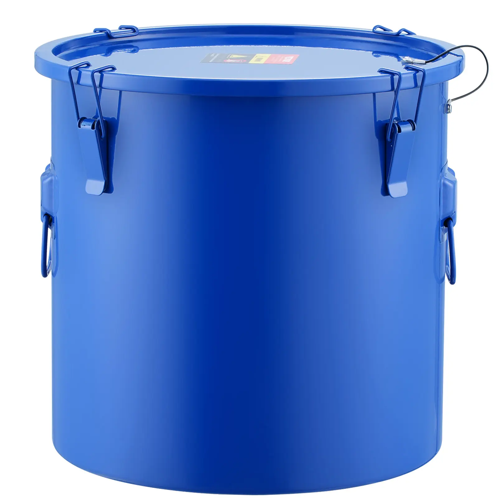 【summerfinds】VEVOR Fryer Grease Bucket, 8 Gal Oil Disposal Caddy Carbon Steel Fryer Oil Bucket with Rust-Proof Coating, Oil Transport Container with Lid, Lock Clips, Filter Bag for Hot Cooking Oil Filtering, Blue