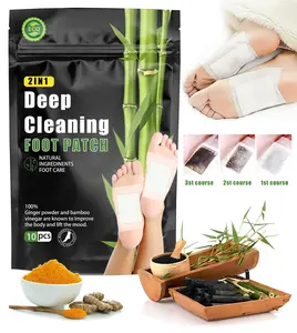 20PCS Natural Herbal Foot Detox Patches -GingerBamboo Deep Cleansing Pads for Stress ReliefToxin Removal, Better Sleep & Wellness FitnessTreatment Healthcare Solution TherapeuticHealthy Therapy