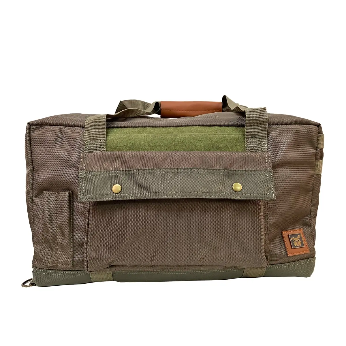 Men's Extra Large Ballistic Nylon Tanker Bag - Swamp Green, Water Resistant, Velcro Patch, Hook Loop, Reinforced Seams, Travel Ready Adult Carryall, Day At The Desk