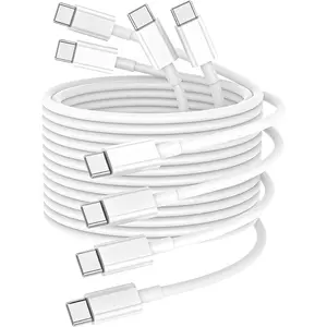 4PCS USB C to USB C Cable,iPhone 15 Charger Cord 6ft,60W Long Type C Fast Charging Cable for Apple iPhone 15/Pro/Pro Max/Plus, iPad Pro, Air5, MacBook Air, Samsung Galaxy,Android