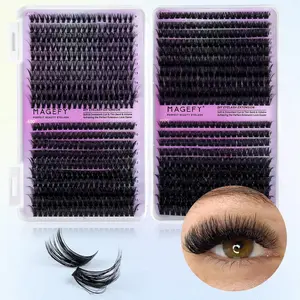 MAGEFY 800 Clusters 40D 60D 80D 100D Lash Extension 9-18mm Individual DIY D-curly Natural Soft Lightweight Eyelash Clusters for Salon Look & Daily Makeup#Summervibes