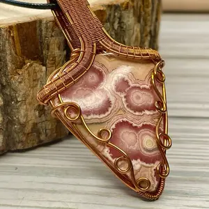 Jumbo Rhodochrosite Swirly Necklace