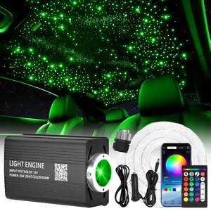 16W 300pcs/500pcs*0.75cm*2m RGBW LED Lamp Starlight Roof Starry Sky Car Star Ceiling Fiber Optic Light Auto Accessories Decoration Car Interior Starry Sky Ceiling Ambient Light Color-Changing