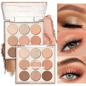 Nine Color Eyeshadow Contour Palette, Multi-Color Eye Makeup Kit, Perfect for Daily Use & Special Occasions, Enhance Your Look