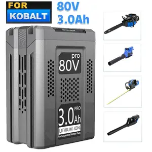 80V 3.0Ah Max Replacement Lithium Battery for Kobalt KB2580-06 KB580-06 KB680-06