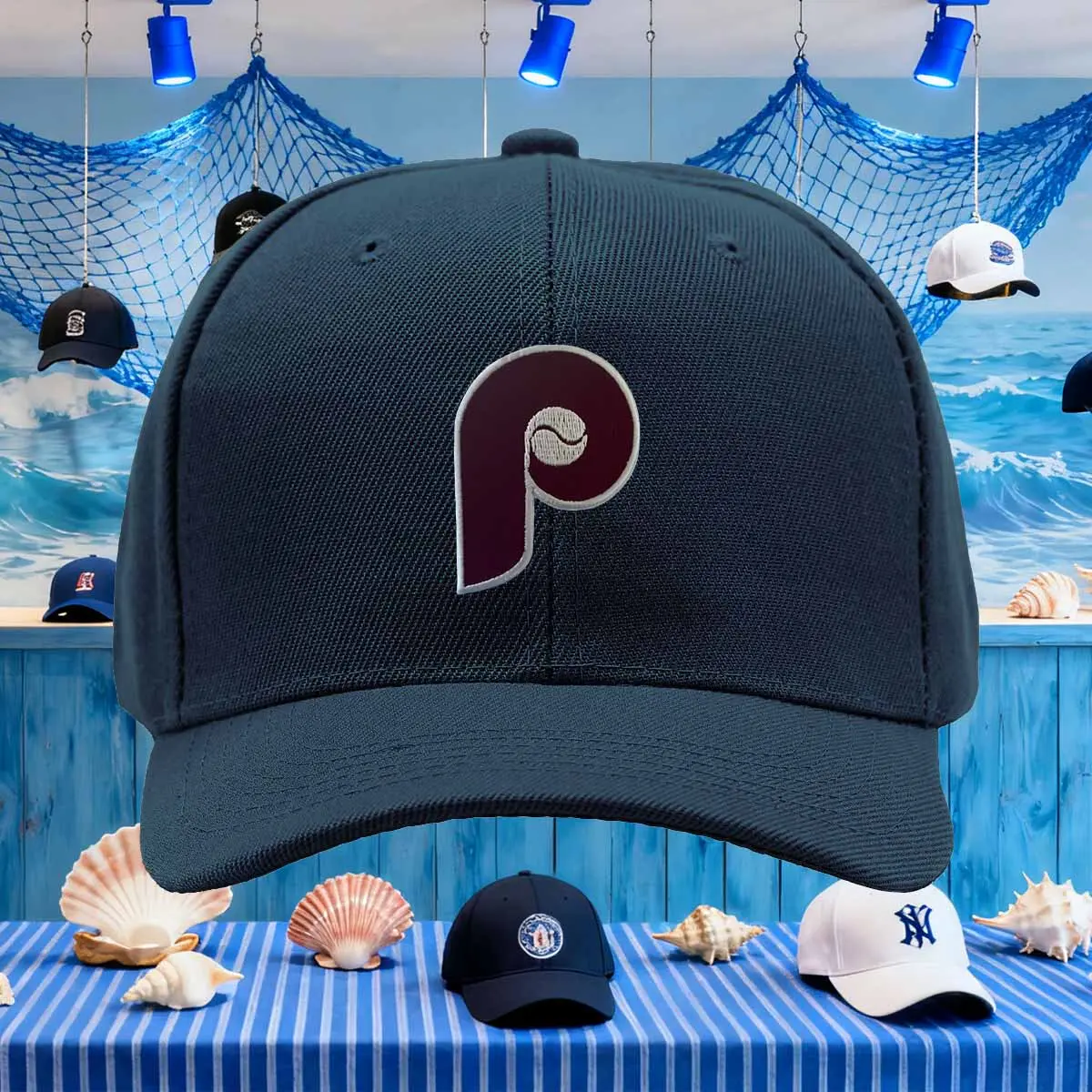 Philadelphia Phillies Vintage Throwback 1970’s Logo Baseball Trucker Hat Cap Retro Fun Truck Driver Baseball Hat