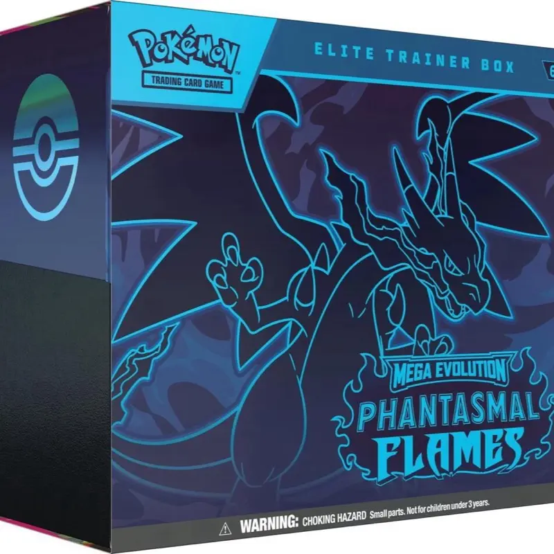 Pokémon Phantasmal Flames ETB Elite Trainer Box Mega Evolution Trading Card Game Collectible