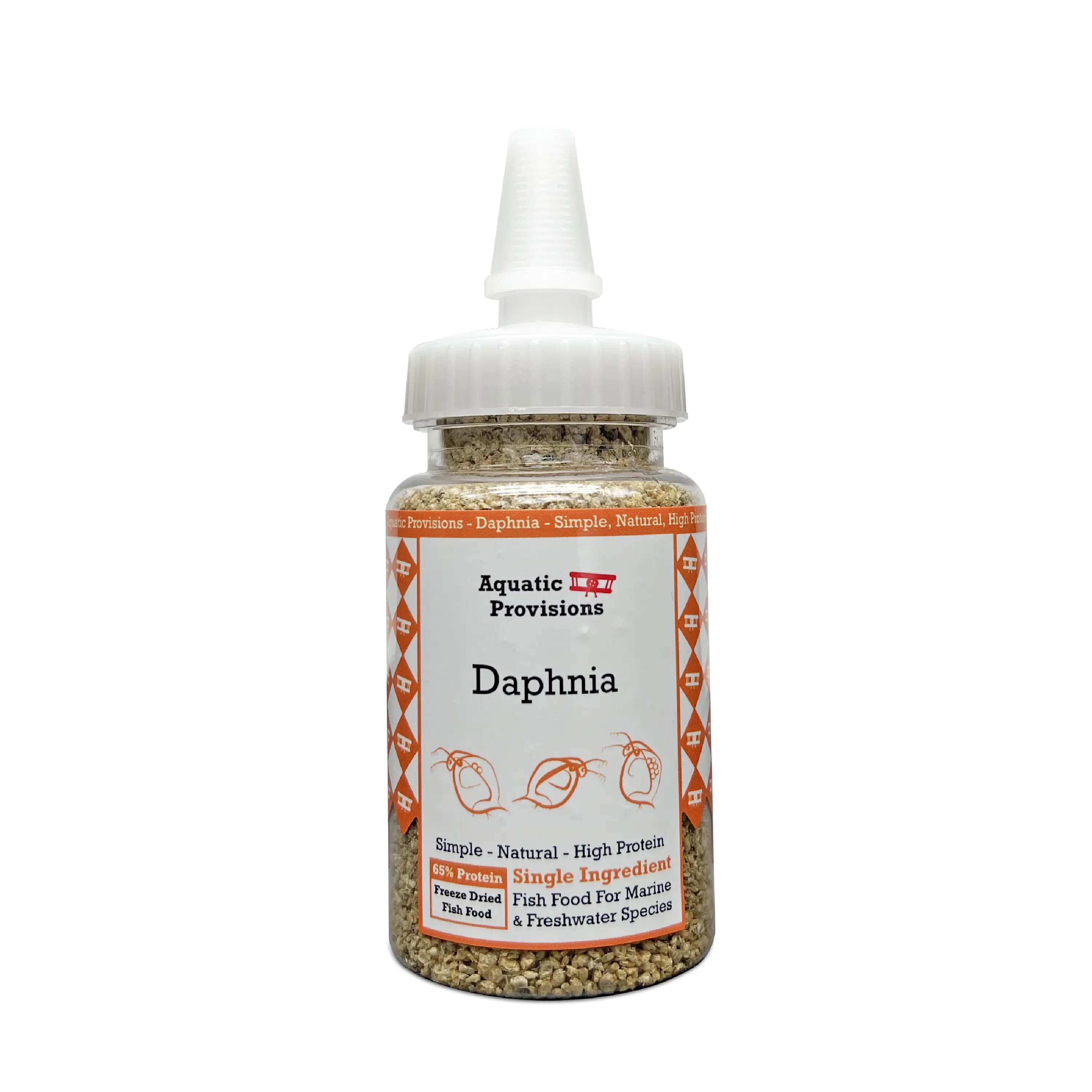 Daphnia Fish Food - Freeze Dried Single Ingredient Feed - High Protein - For Bettas and All Freshwater Community Aquarium Fish and Marine Fish
