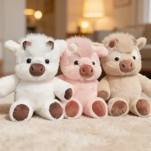 Cute Highland Wool Plush Toy, Running Pig Animal Series Doll, Perfect Birthday & Mother's Day Gift, Adorable Sheep Plaything, Cuddly Stuffed Animal