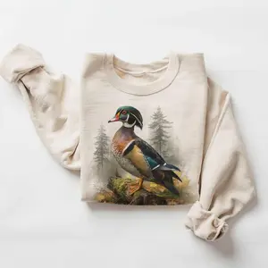 Retro 90's Drake Wood Duck Vintage Birdwatching Unisex Sweatshirt #DICH