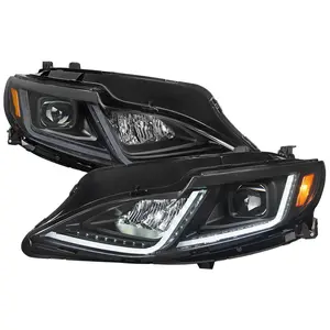 2019-2024 Chevrolet Malibu Switchback Sequential LED Turn Signal Projector Headlights (Matte Black Housing/Clear Lens)