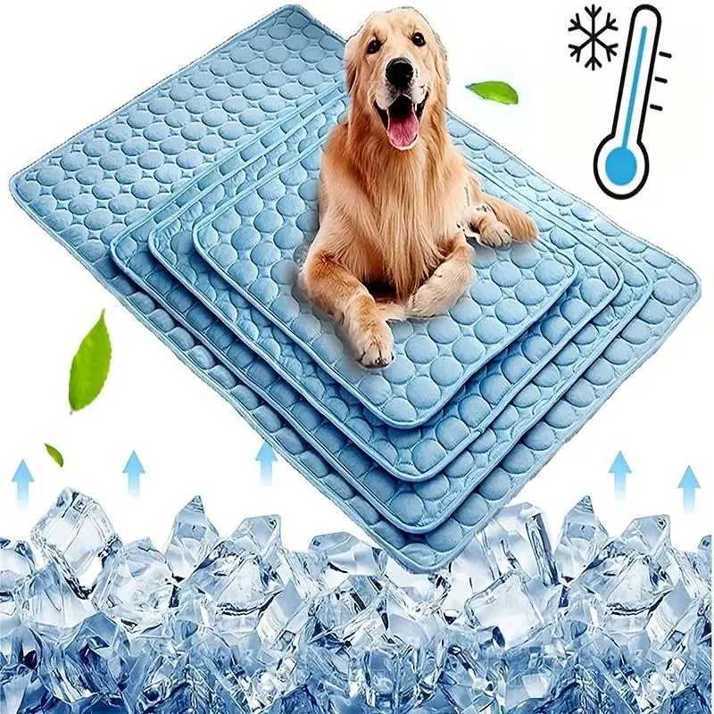 Cooling Pet Mat, 1pc Washable Pet Bed, Summer Cooling Pad for Dogs & Cats, Comfortable Pet Mat for Home & Car Use