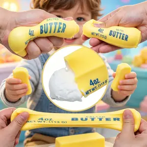 Butter Squishy,  New Flour Filled Slow Rising Relaxation Tool Adults Kids 3+ ,Premium Stress Relief Ball for Anxiety Relief, Party Favors & Office Daily Use