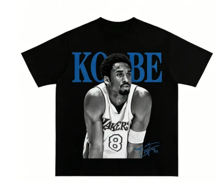 Women's "Forever Mamba" Kobe Bryant 8 Jersey Design Short-Sleeve Round Neck Cotton Fan Tee, Signature Detail Tops, Shortsleeve, Kobe Jersey
