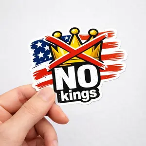 No Kings Vinyl Sticker Anti-Trump Political Protest