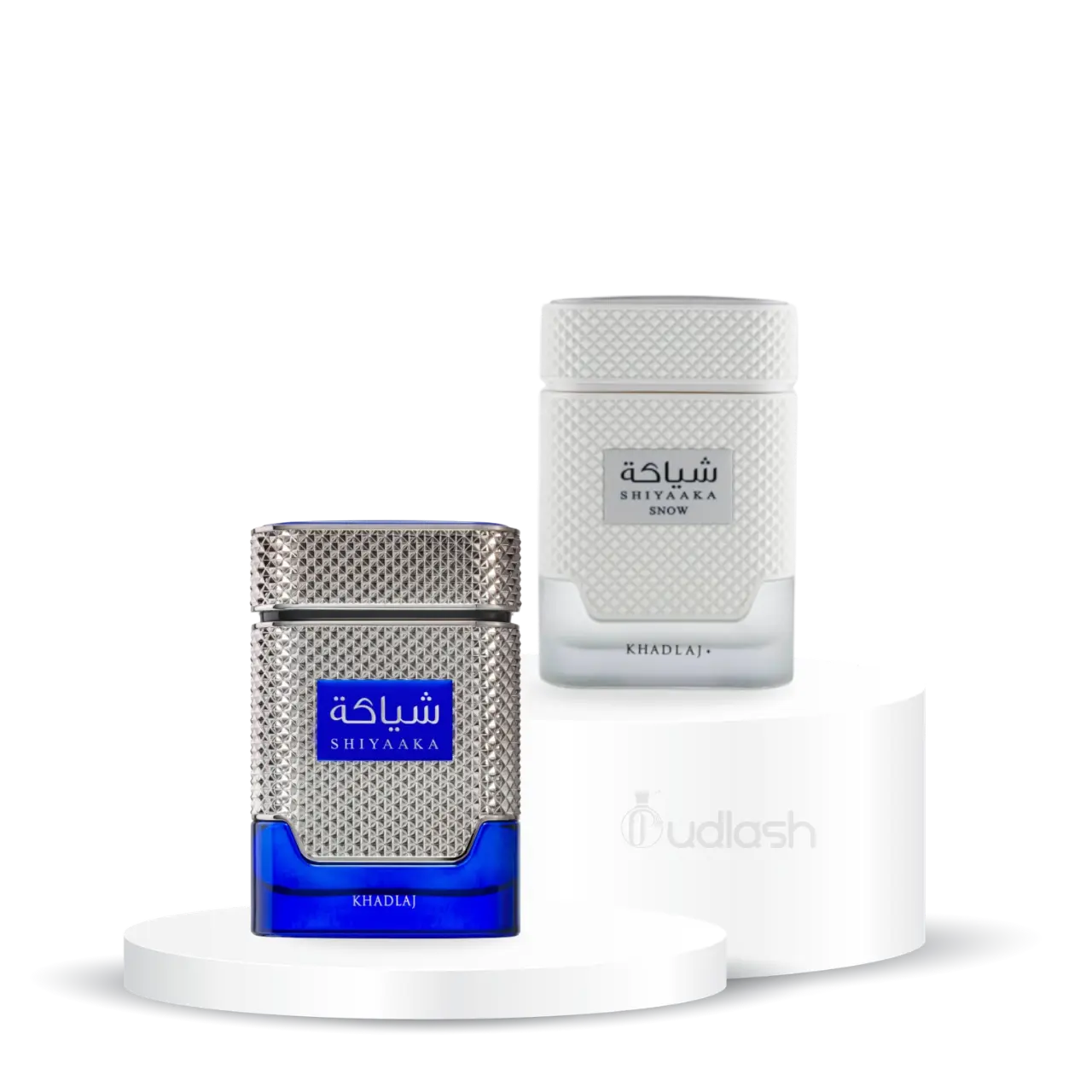 Khadlaj Bundle | Shiyakka | Snow + Blue | Men's Fragrance | 100 ML - 3.4 OZ | Eau De Parfum | Bergamot - Basil & Lime