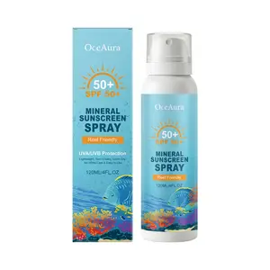 OceAura Mineral Sunscreen Spray with SPF, Outdoor Hydrating for Face & Body, Refreshing Non-Greasy Lightweight Skin Care Spray