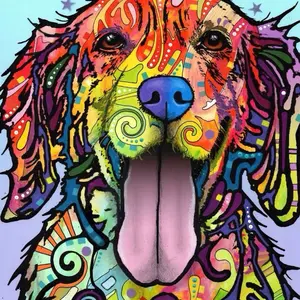 Dean Russo Dog is Love Journal with Vibrant Colorful Artwork for Pet Lovers and Journaling Enthusiasts