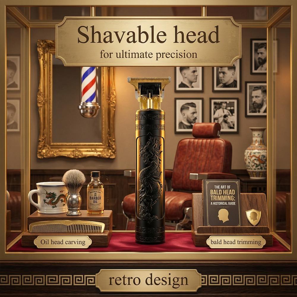 Men's electric hair clipper/beard trimmer, portable hair clipper, equipped with USB charging cable, suitable for travel and home use, ideal gift for men