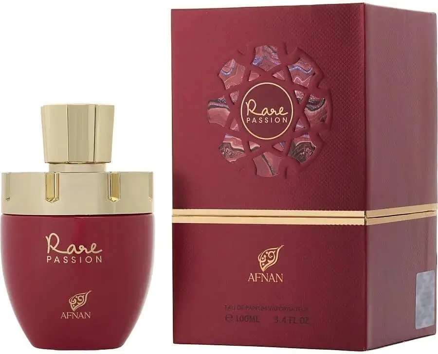 Afnan Rare Passion Women's Fragrance Eau de Parfum Spray - 3.4 fl oz (3 to 3.9 fl oz Range) Alcohol-Based Amber Warm Spicy Floral Perfume