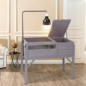 Aivituvin Wooden Tortoise House | Large Turtle Habitat with Legs- AIR70