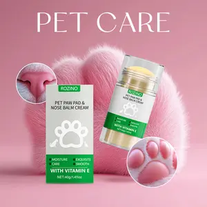 ROZINO Pet Paw Pad & Nose Balm Cream Vitamin E Moisturizing Anti-Crack Universal For Cats & Dogs Portable Stick 40g