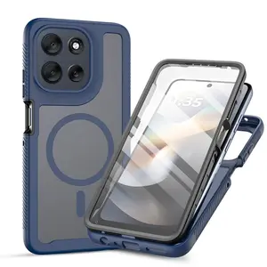(Case & Nova.) 360 °   Full-Body Protective Magnetic Phone Case with Built-in Screen Protector, Shockproof Anti-Slip Soft Touch Outdoor Cover, Compatible with Motorola G06, G56, G86, G05, G15, E15, G35, G55 beautiful
