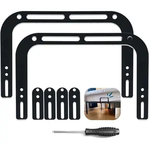 Anti Non Slip Mattress Retainer Bar Holder in Place Mattress Slide Stoppers Metal Bed Gripper to  Sliding Footboard(Big-2pcs)