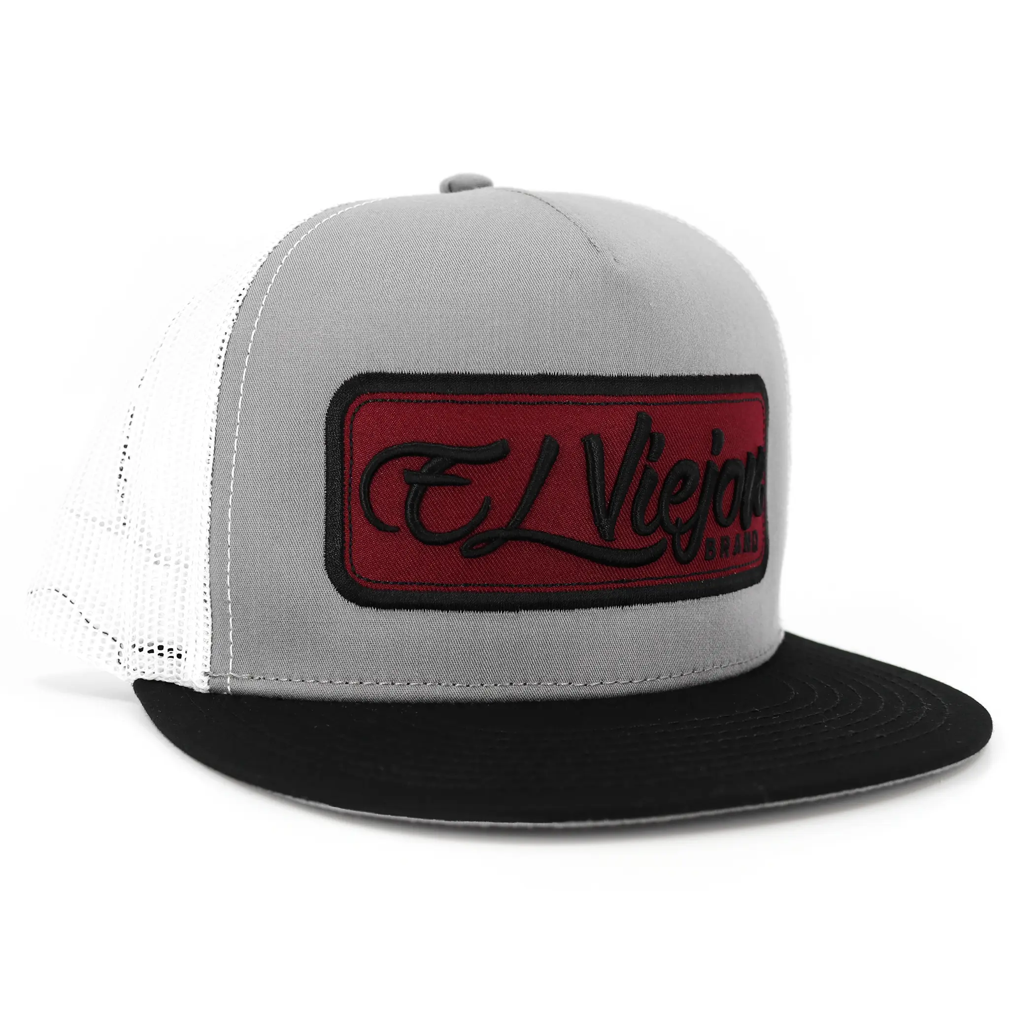 EVPatch Black/Grey/White flat visor hat EVPatch Black/Grey/White flat visor hat