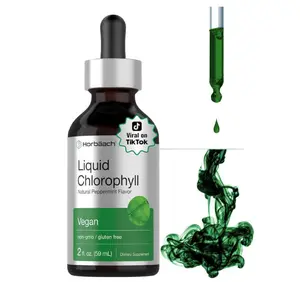 Horbäach Liquid Chlorophyll Drops | 2 fl oz | Natural Peppermint Flavor | Vegan, Non-GMO & Gluten Free Formula