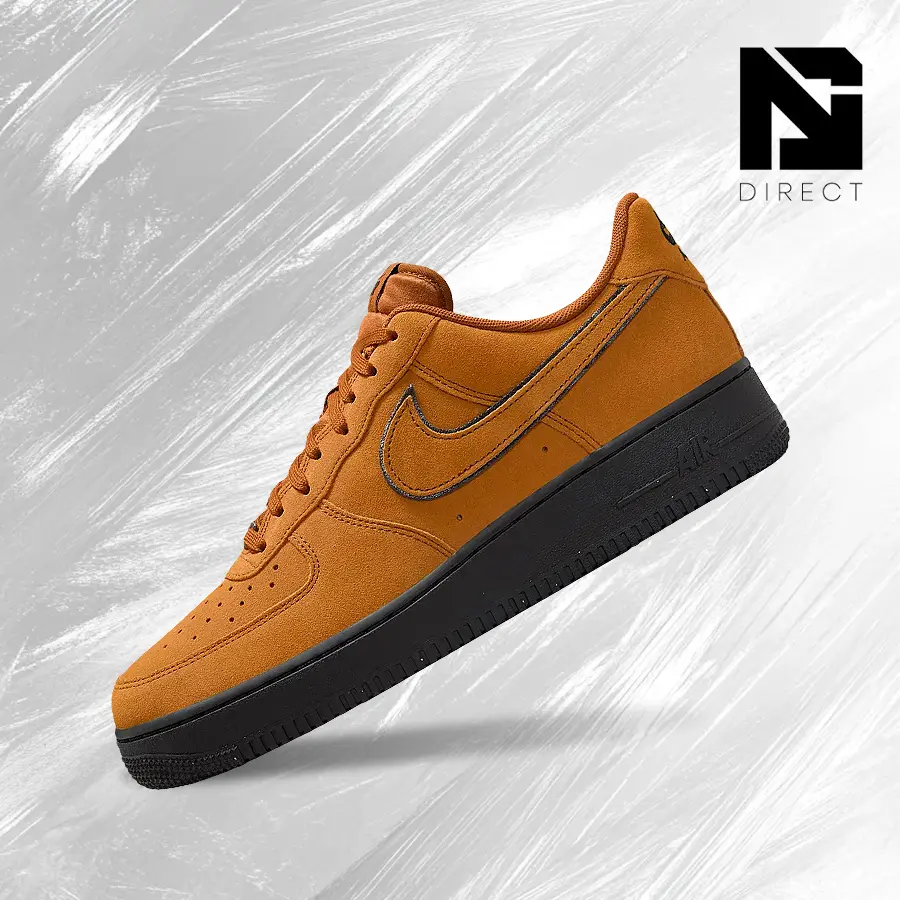 NIKE Air Force 1 Low '07 LV8 Men's Sneakers in Desert Ochre, Vintage Design with Shock-Absorbing Comfort for Back-to-School Streetwear (HQ1966-700)