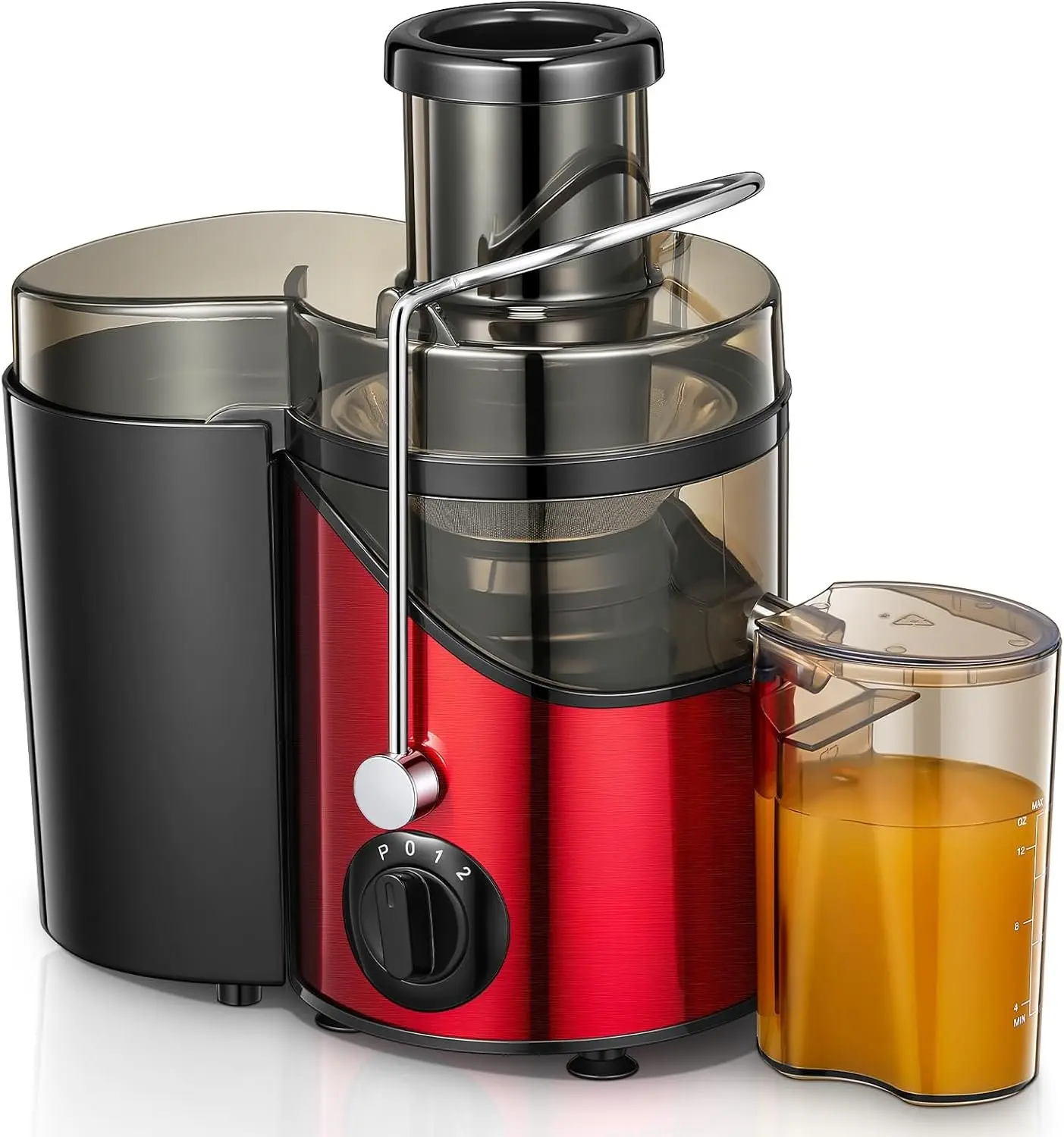 Juicer Machines,  3" Wide Mouth Juicer Extractor Max Power 800W, for Vegetable and Fruit with 3-Speed Setting, 400W , Easy to Clean, Bright Red