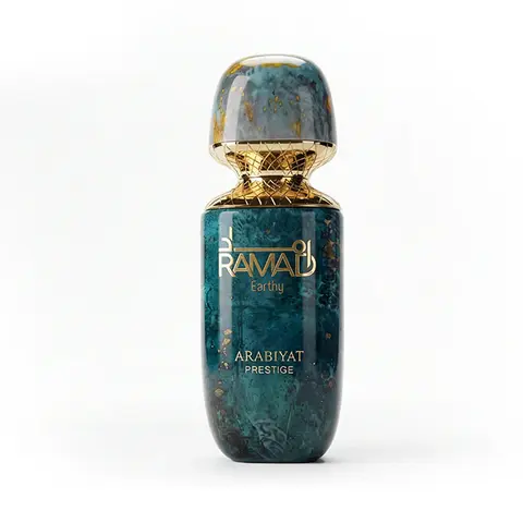 Arabiyat Prestige Ramad Earthy Extrait de Parfum - Unisex Arabic Perfume, Luxury Urbane Fragrance, Aromatic Woody Scent with Ginger Citrus, Limited Edition Bottle, 3.4 fl oz (3-3.9 fl oz Range)