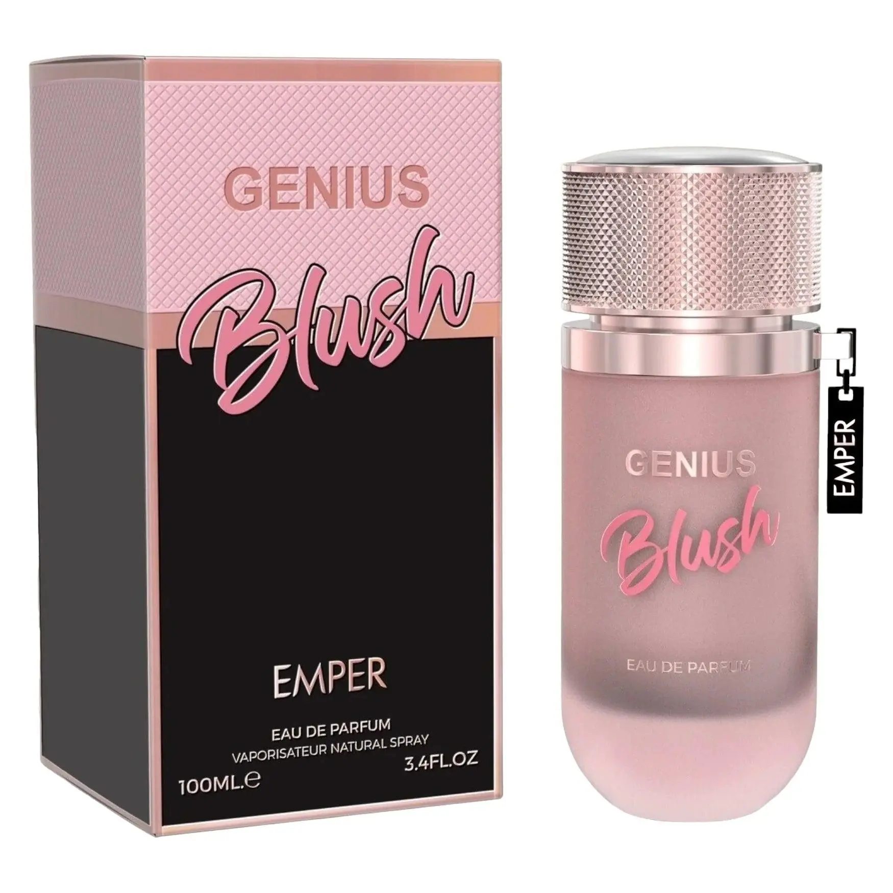 EMPER Genius Blush Eau de Parfum for Women, a Daily Wear Fragrance with Notes of Vanilla, Citrus & Peony - 3.4 fl oz (100ml), Daily Wear Perfumes, Vanilla Scents