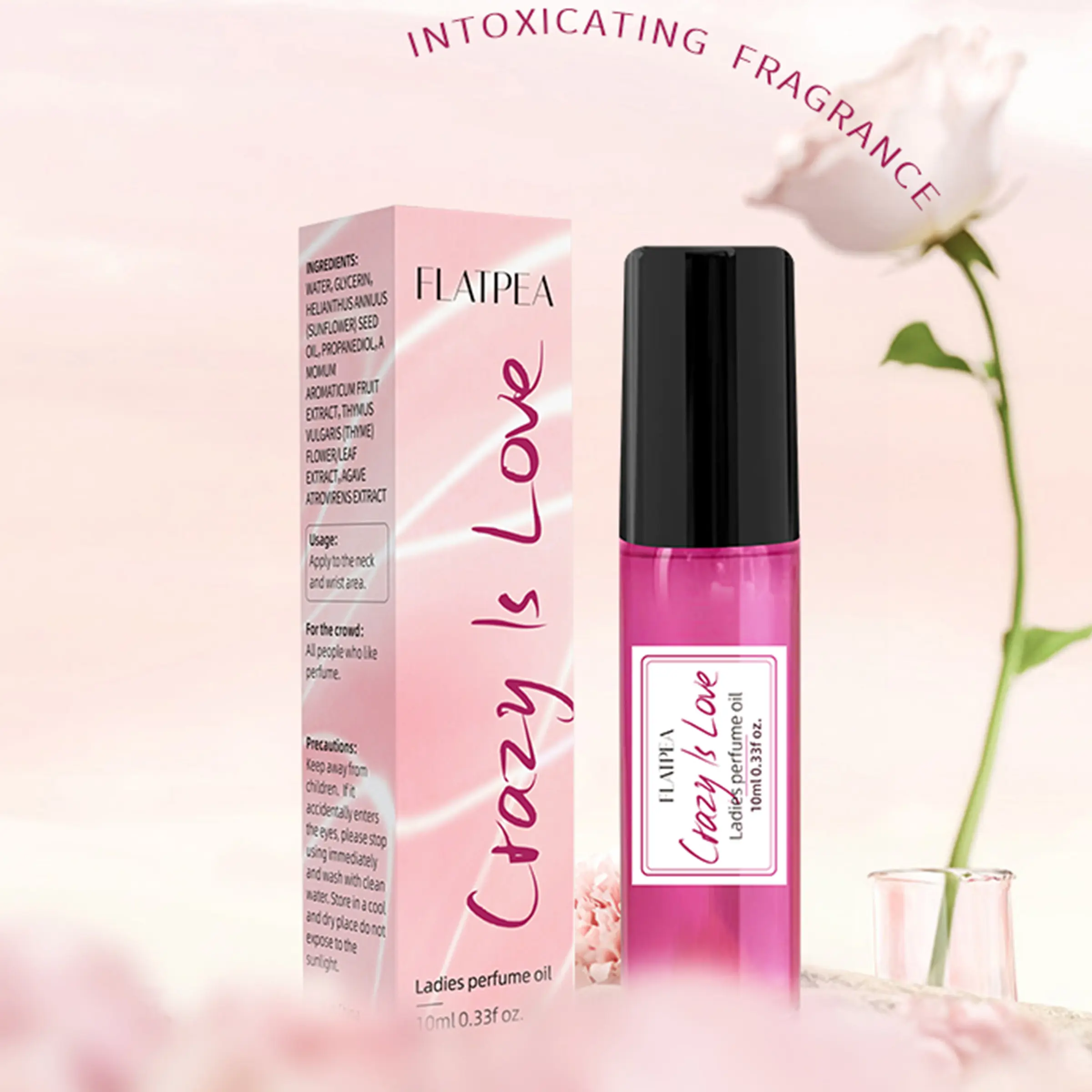10 mL Women's Feromon Dragon Water Rollerball Perfume, Long-Lasting Floral Essence Fragrance Product Elegant Floral Scents Rollerballs with Elegant Design, Perfect Gift for Her