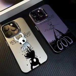 Hollow K-Knight Silksong Game Phone Case For IPhone 17 16 15 14 13 12 11 Plus Pro Max Samsung S21 S22 S23 S24 S25 Multicolor Aurora Laser Shockproof Funda