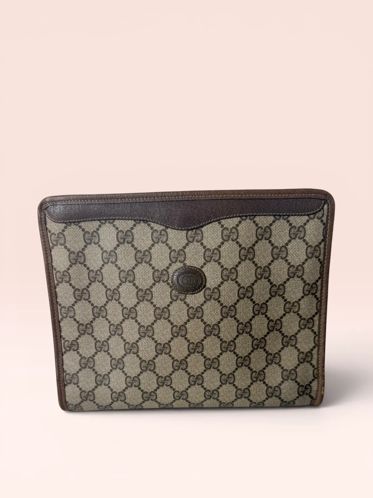 Pre-owned GUCCI Coated Canvas Clutches & Wristlets Accessory Collection Vintage Clutch