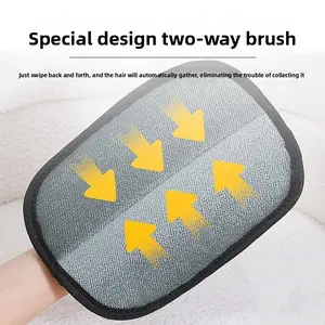 Pet Static Hair Removal Gloves Two-Way Brush Hair Sticky Hair Removal Artifact Essential for Pet Care Cats and Dogs Cat Hair Cleaning Gloves