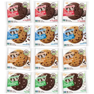 Protein Cookie Chocolate Lovers Variety Pack, 4 Flavors 12ct, Plant-Based Protein with High Fiber