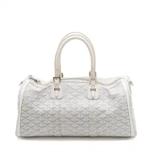 Pre-owned Goyard Canvas and Leather Shoulder Bags Croisiere Boston Bag Traveler Leather and Canvas w Dustbag and COA