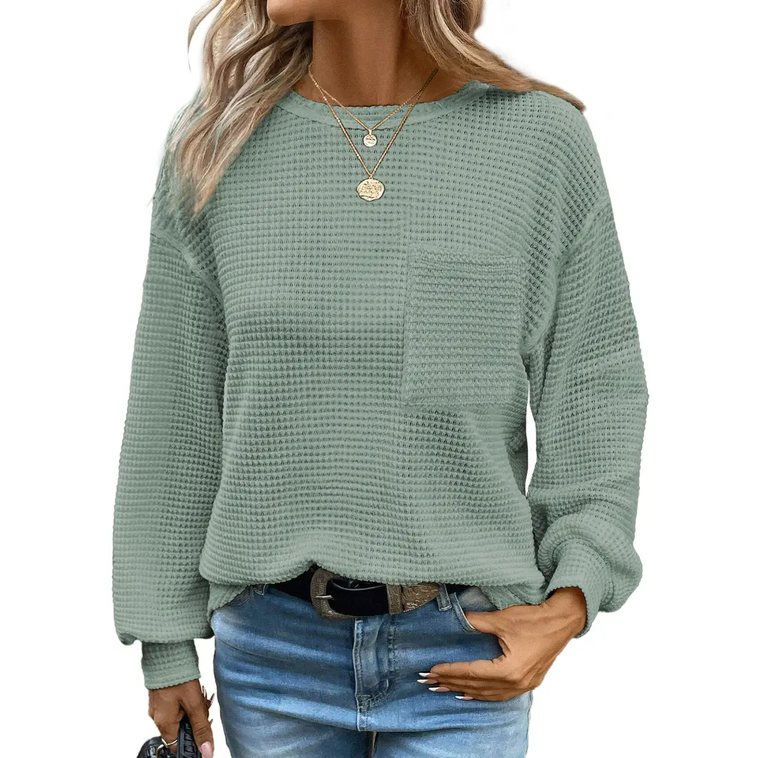 Dokotoo Womens Waffle Knit Tops 2026 Oversized Long Sleeve Crewneck Shirts Business Casual Blouses Basic Shirts Dokotoo Womens Waffle Knit Tops 2026 Oversized Long Sleeve Crewneck Shirts Business Casual Blouses Basic Shirts