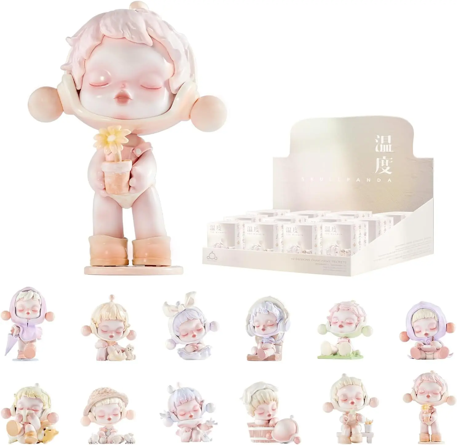 POP MART SKULLPANDA Warmth Series 12PC Action Figure Popular Toy Collectible Art Toy Exclusive Kawaii Fantastic Creative Gift Room Decor Desktop Cute Figure, for Christmas Birthday Party Holiday