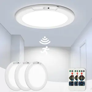 Rechargeable Motion Sensor Ceiling Spot Light - Magnetic Wireless Remote-Controlled, Battery-Powered, Easy-to-Install for Home Improvement Indoor Lighting Needs (Closet, Stairs Use)