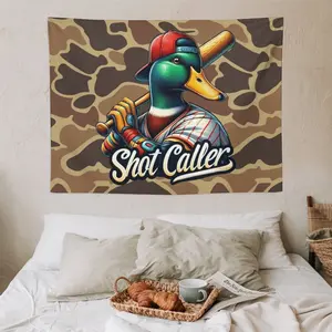 Camouflage Shot Caller Duck Hunting Tapestry Poster For Decorate Clubs Concerts Bars University Dormitories Living Rooms Bedrooms